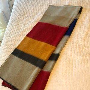 Zara oversized rainbow stripe blanket scarf, OS